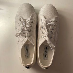 Steve Madden white platform sneakers